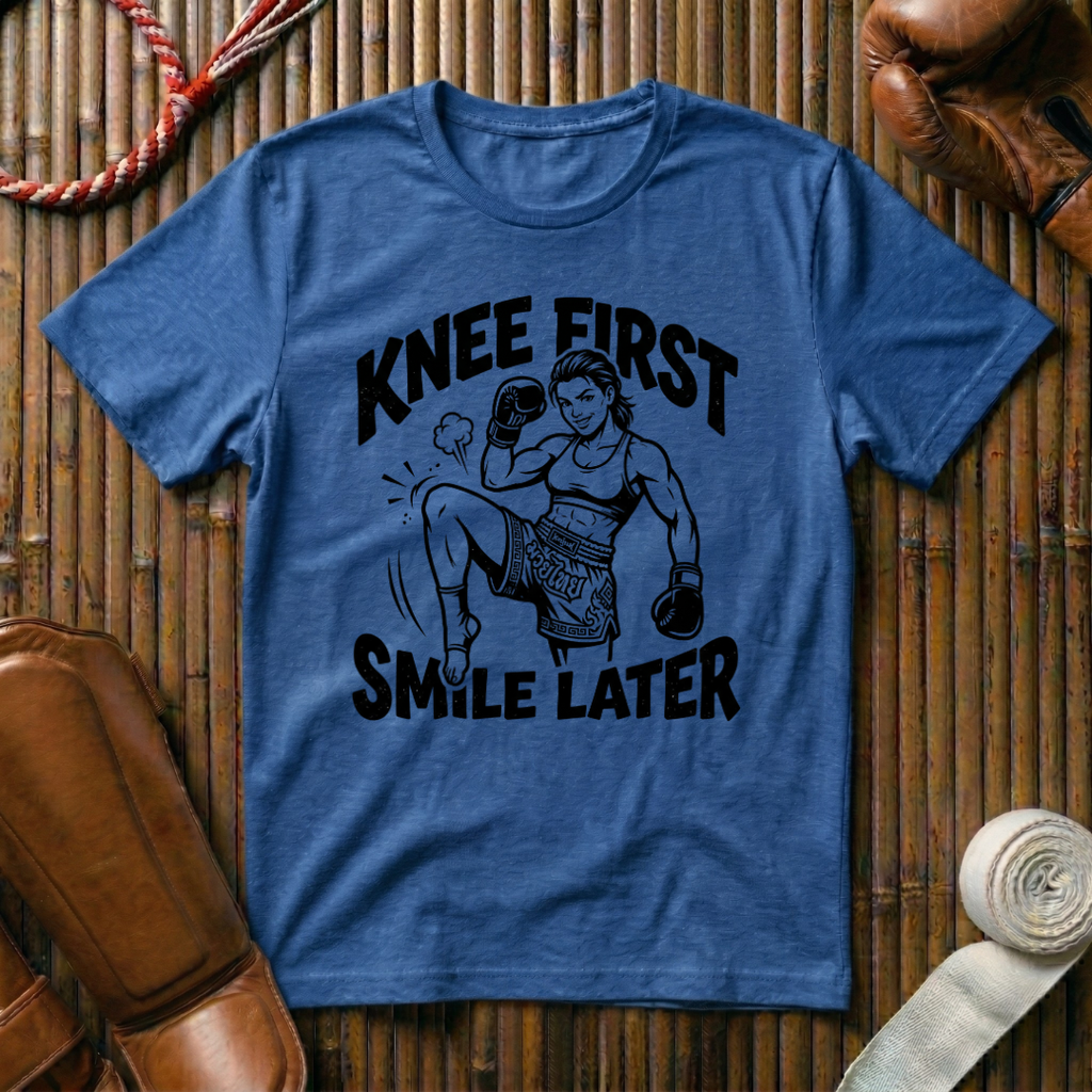 Knee First Smile Later - T‑Shirt