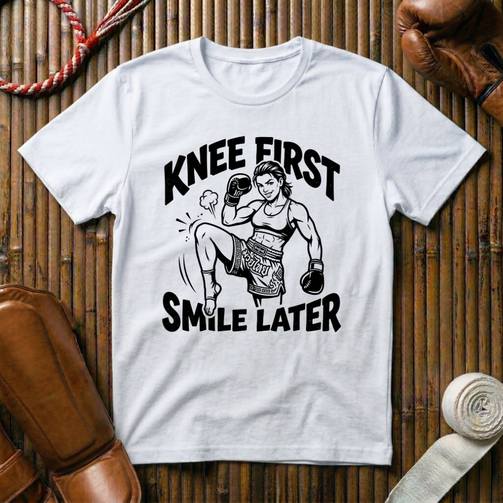 Knee First Smile Later - T‑Shirt