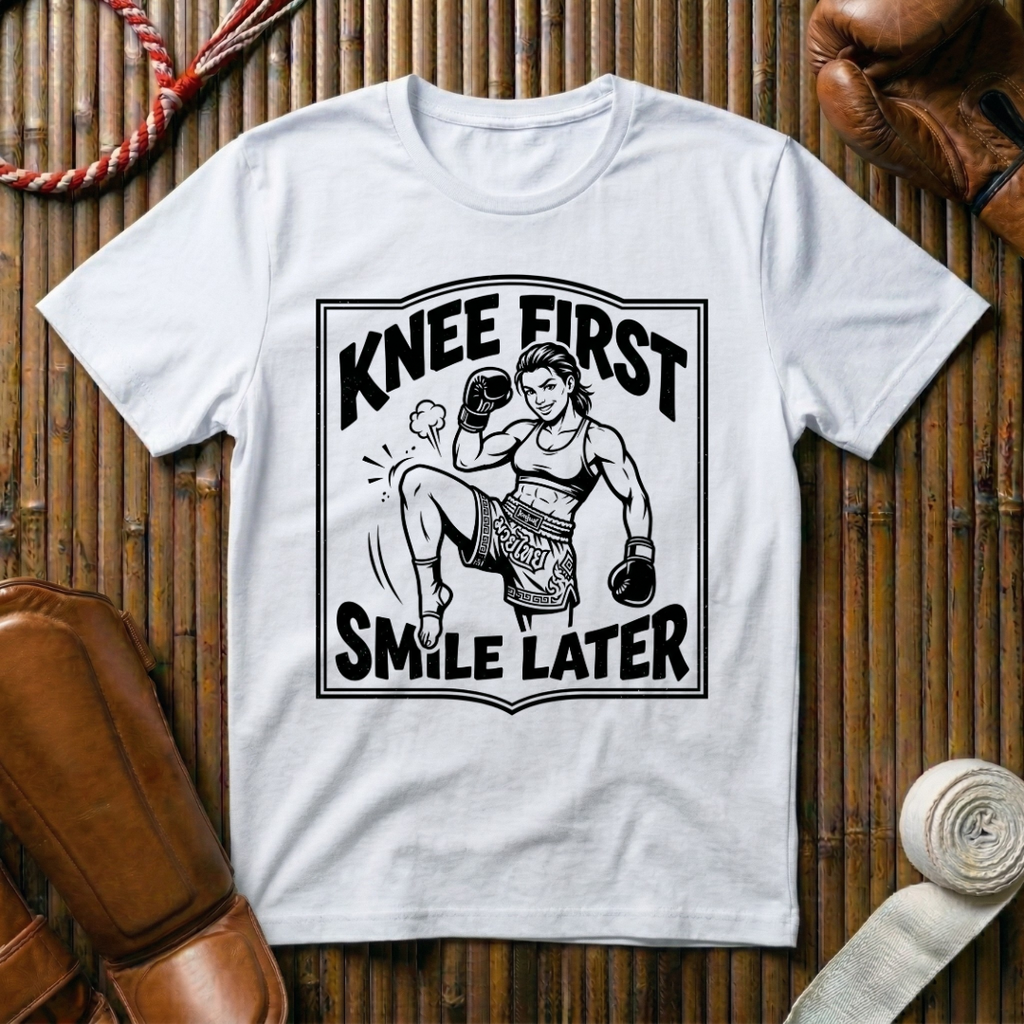 Knee First Smile Later - T‑Shirt