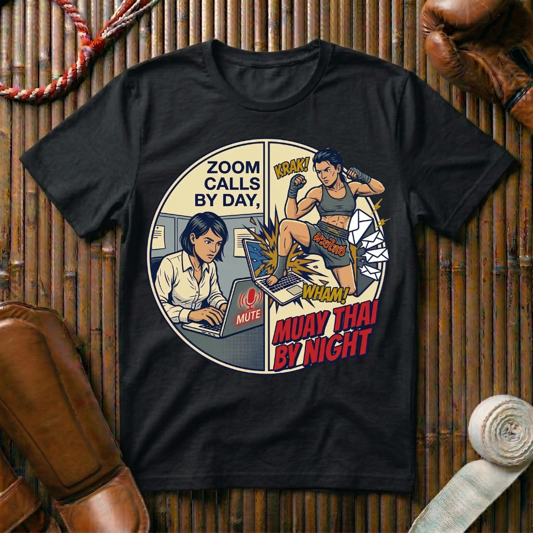 Zoom Call by day Muay Thai By Night - T-Shirt
