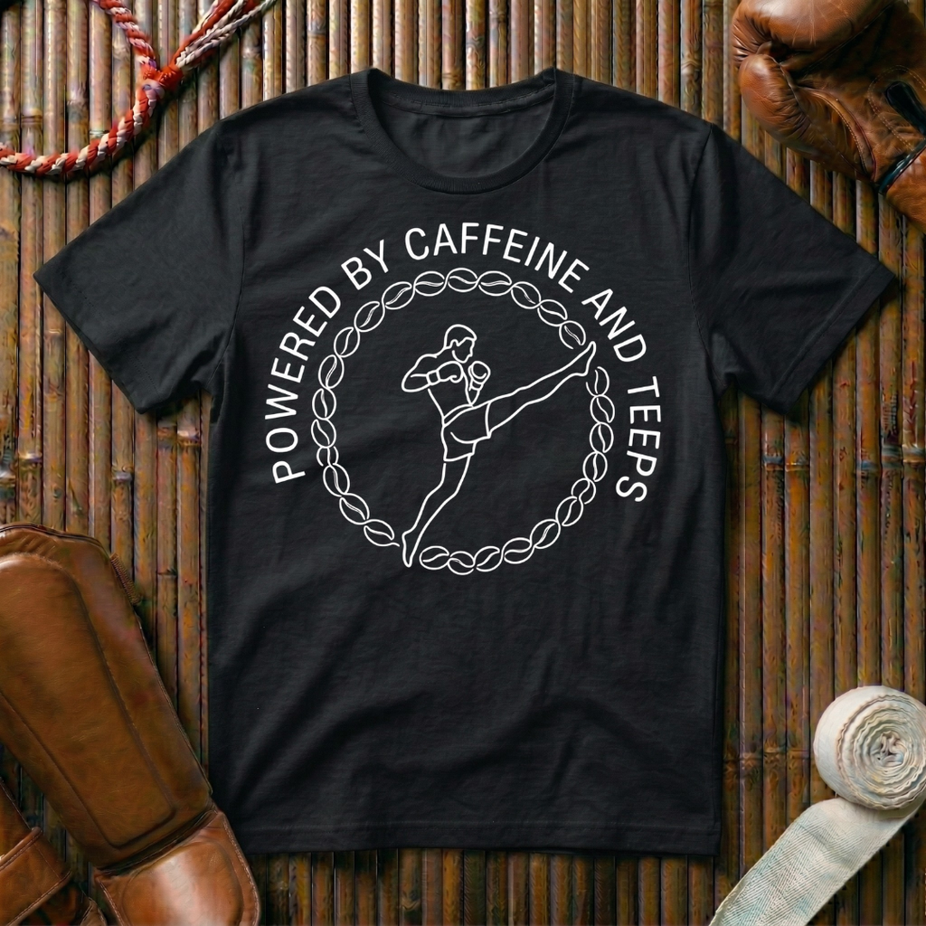 Powered By Caffeine And Teeps - T-Shirt