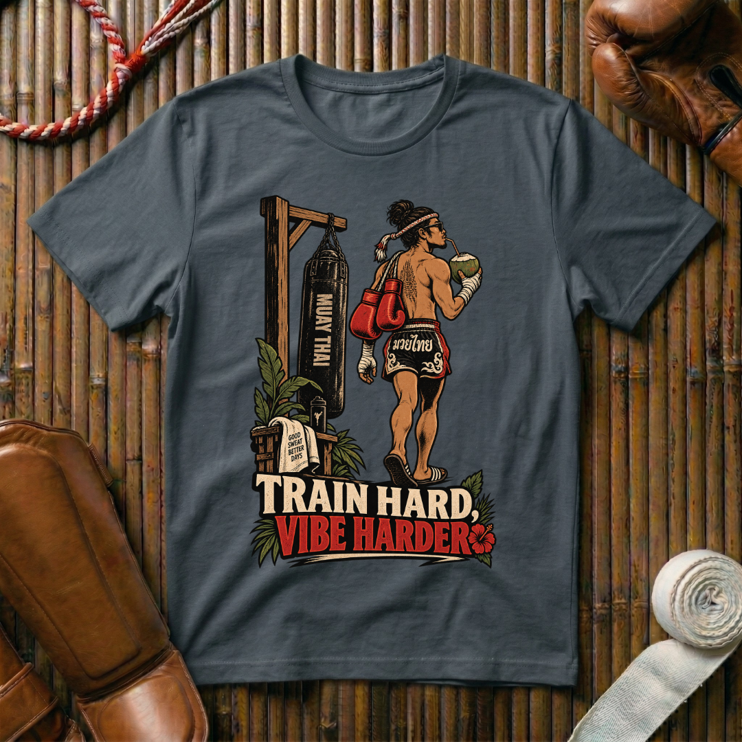 Train Hard Vibe Harder - T‑Shirt