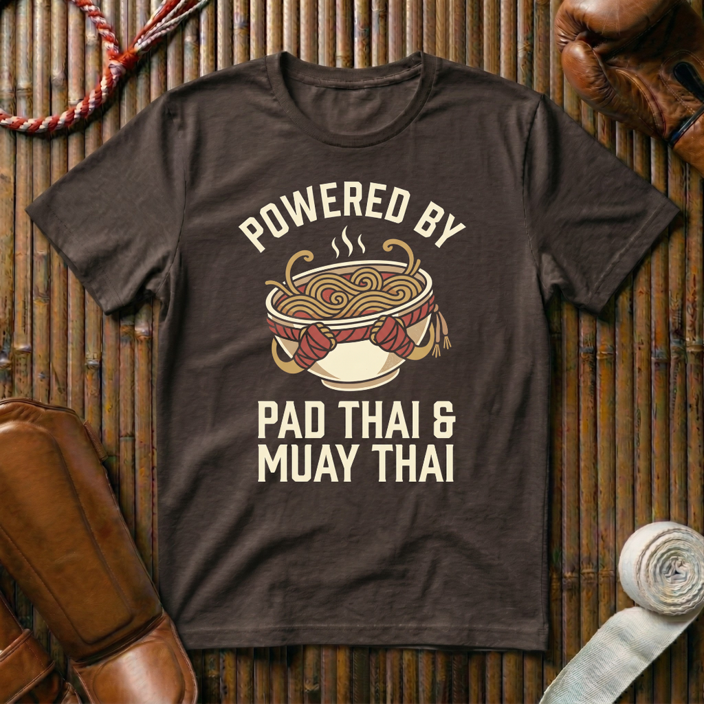 Powered By Pad Thai & Muay Thai - T‑Shirt