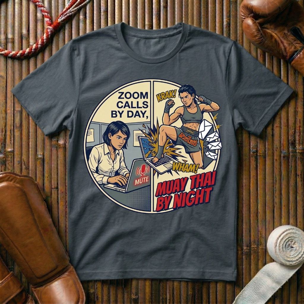 Zoom Call by day Muay Thai By Night - T-Shirt