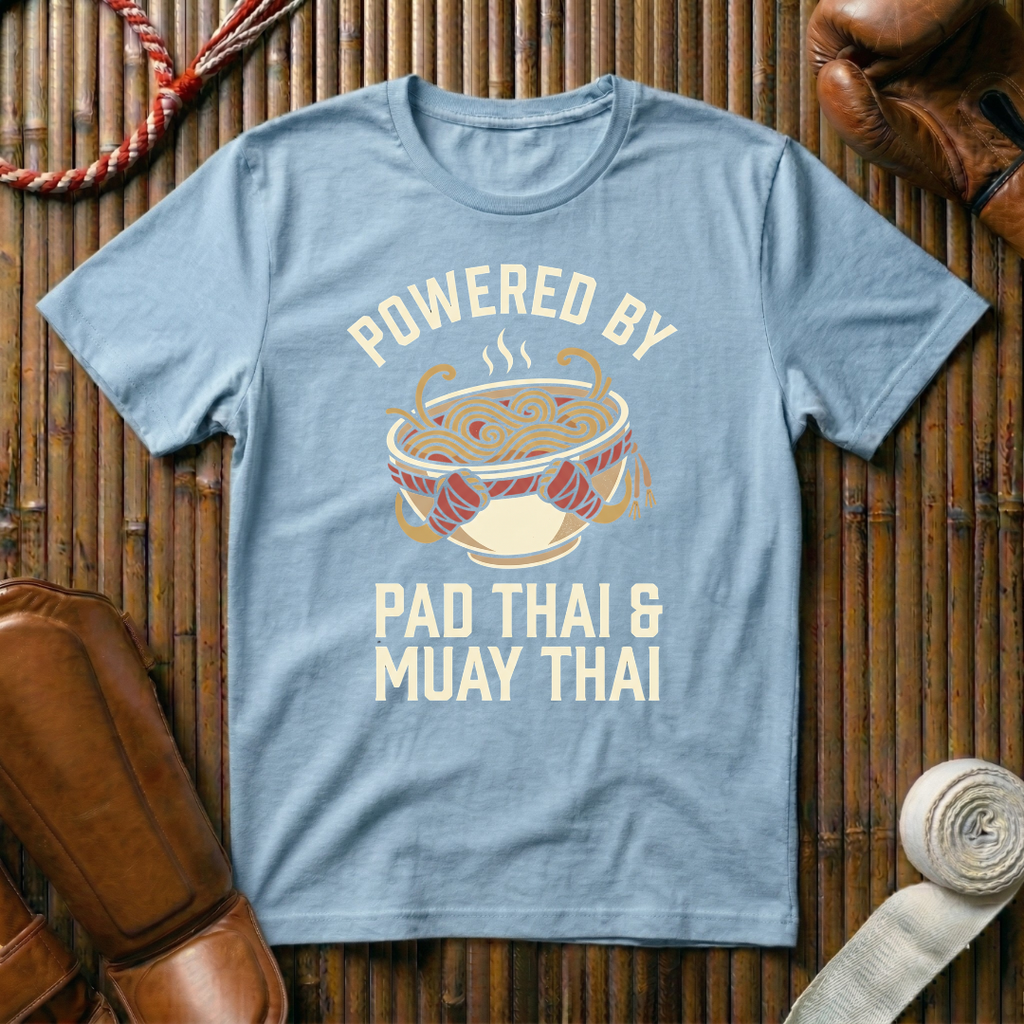 Powered By Pad Thai & Muay Thai - T‑Shirt