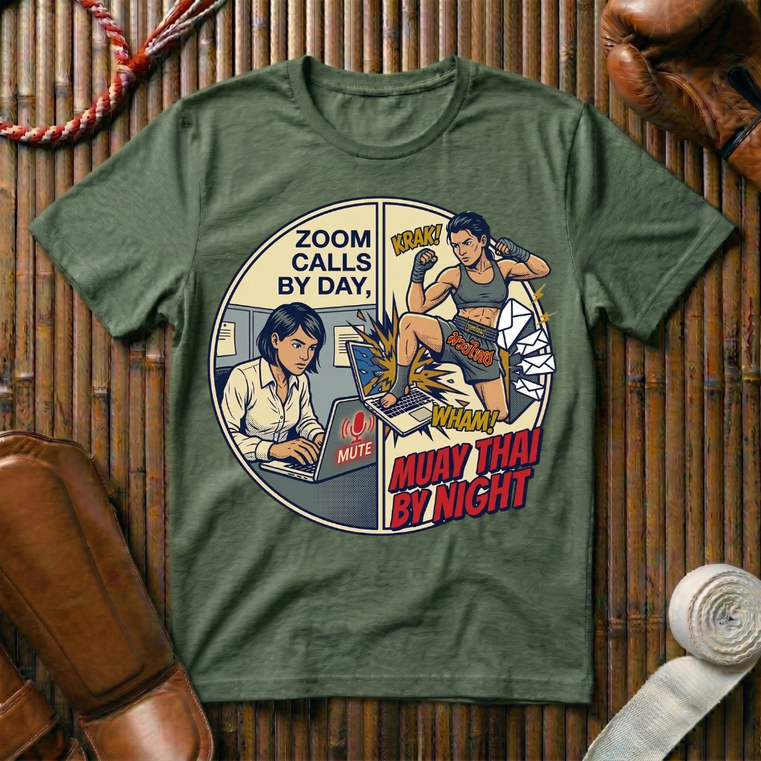 Zoom Call by day Muay Thai By Night - T-Shirt