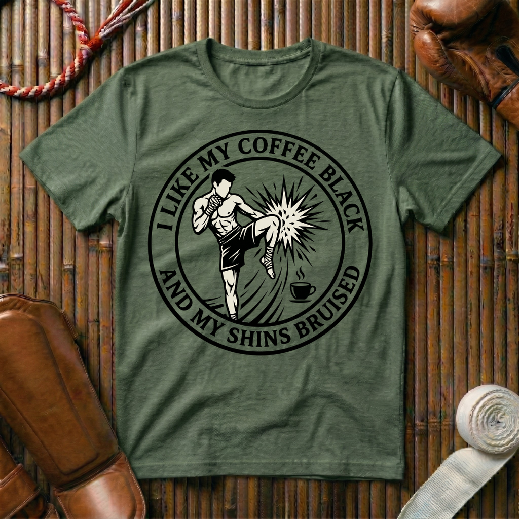 Coffee Black & Shins Bruised - T-Shirt