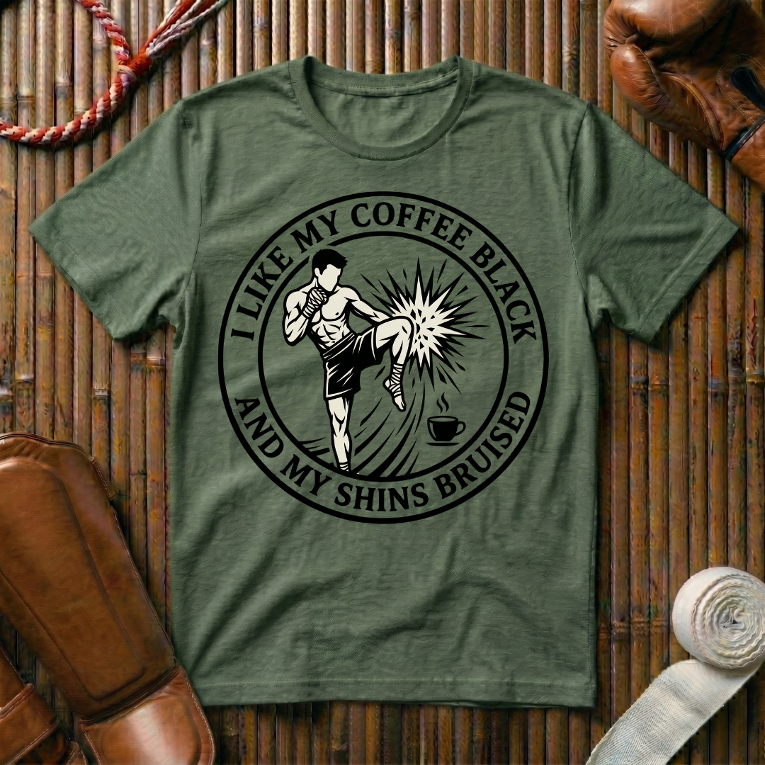 Coffee Black & Shins Bruised - T-Shirt
