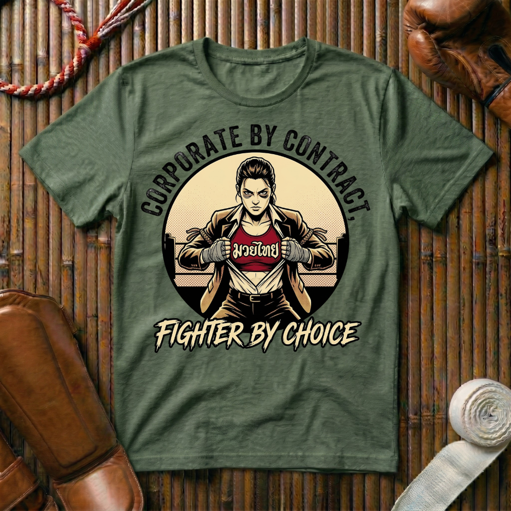Corporate By Contract, Fighter By Night Muay - T-Shirt