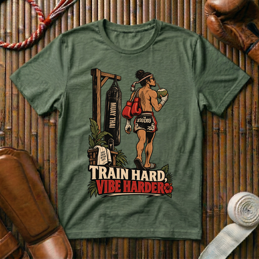 Train Hard Vibe Harder - T‑Shirt