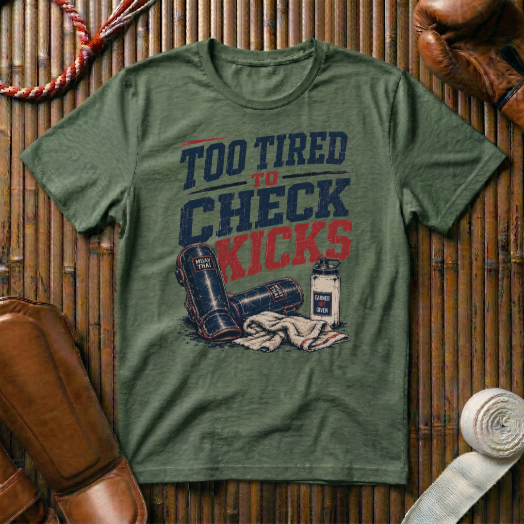 Too Tired To Check Kicks - T‑Shirt