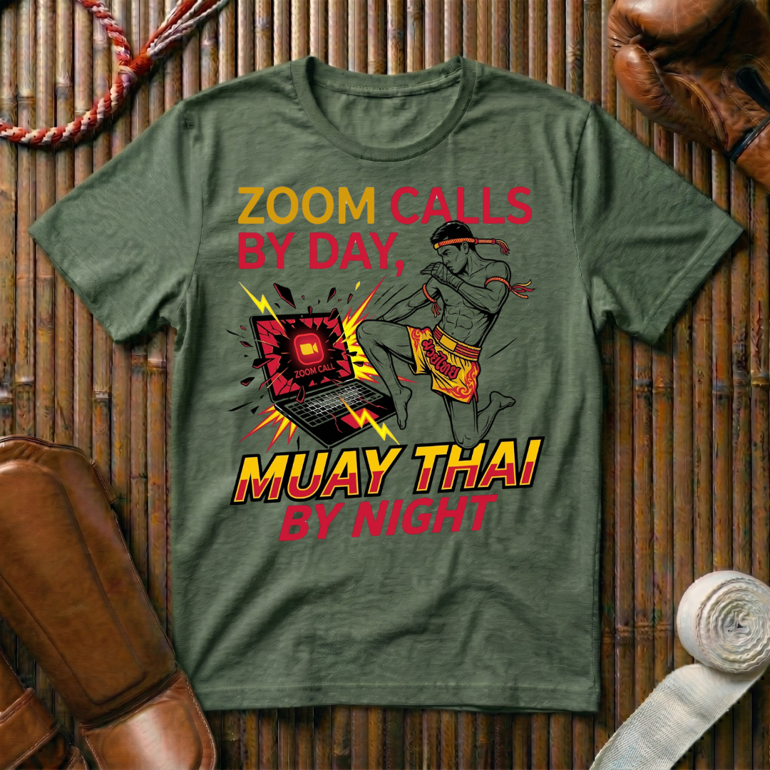 Zoom Calls By Day Muay Thai By Night - T-Shirt