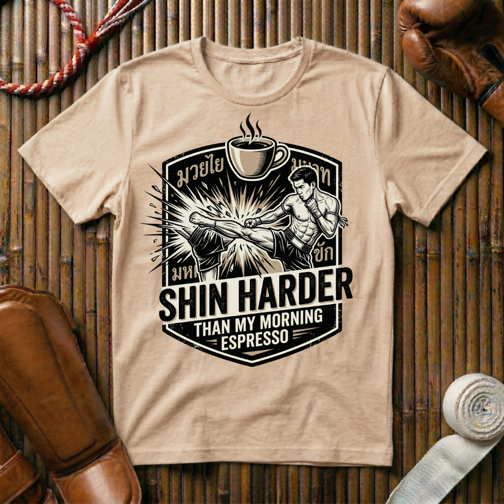 Shin Harder Than My Morning Espresso - T-Shirt