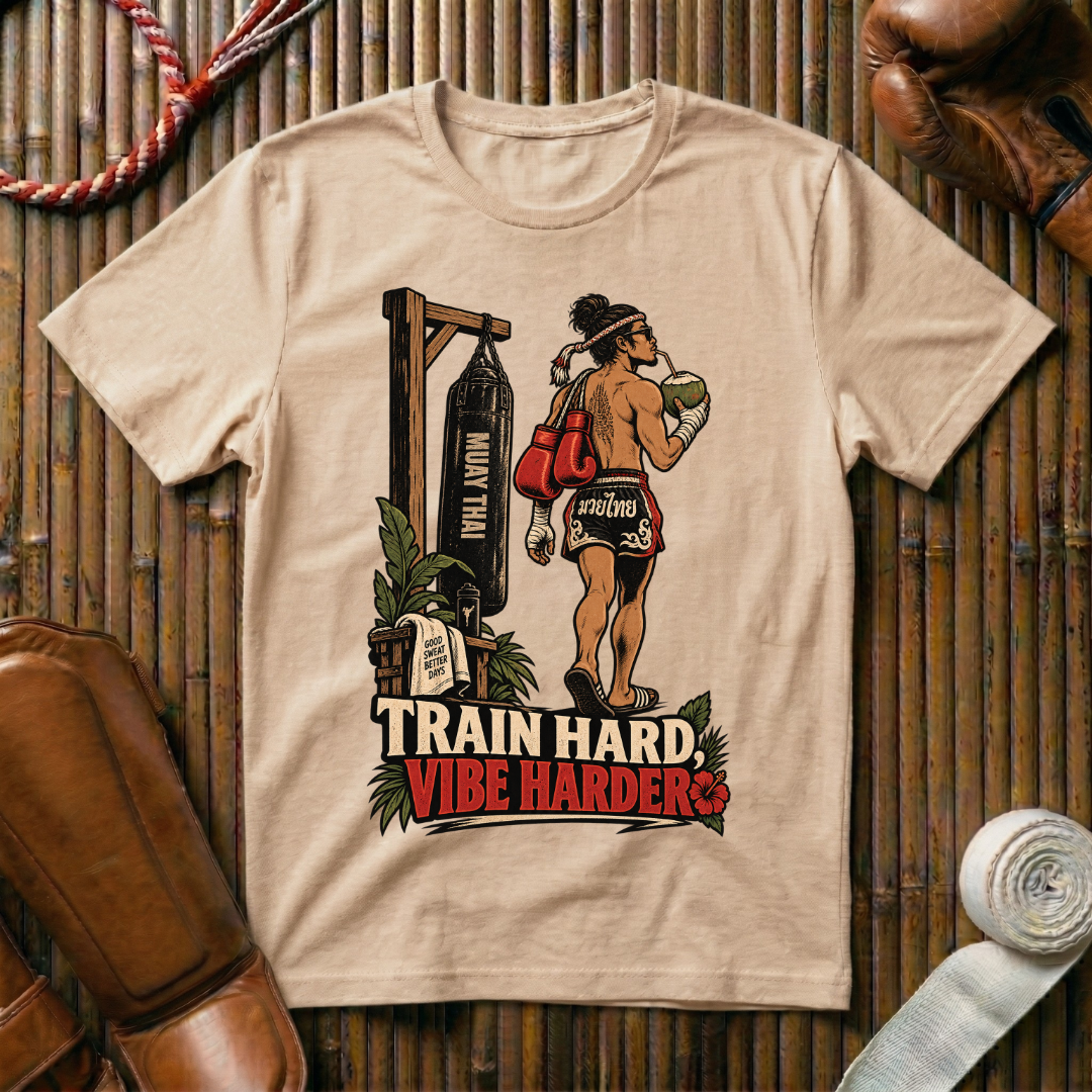 Train Hard Vibe Harder - T‑Shirt