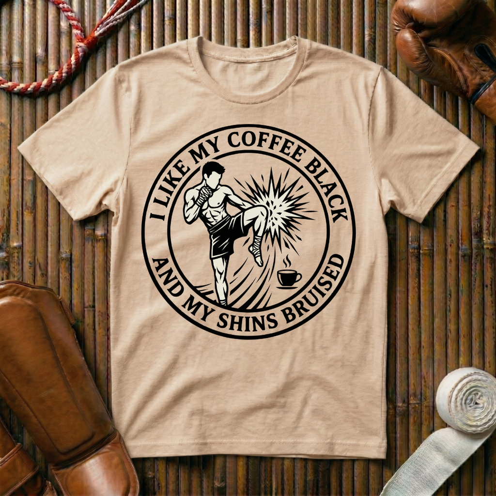 Coffee Black & Shins Bruised - T-Shirt