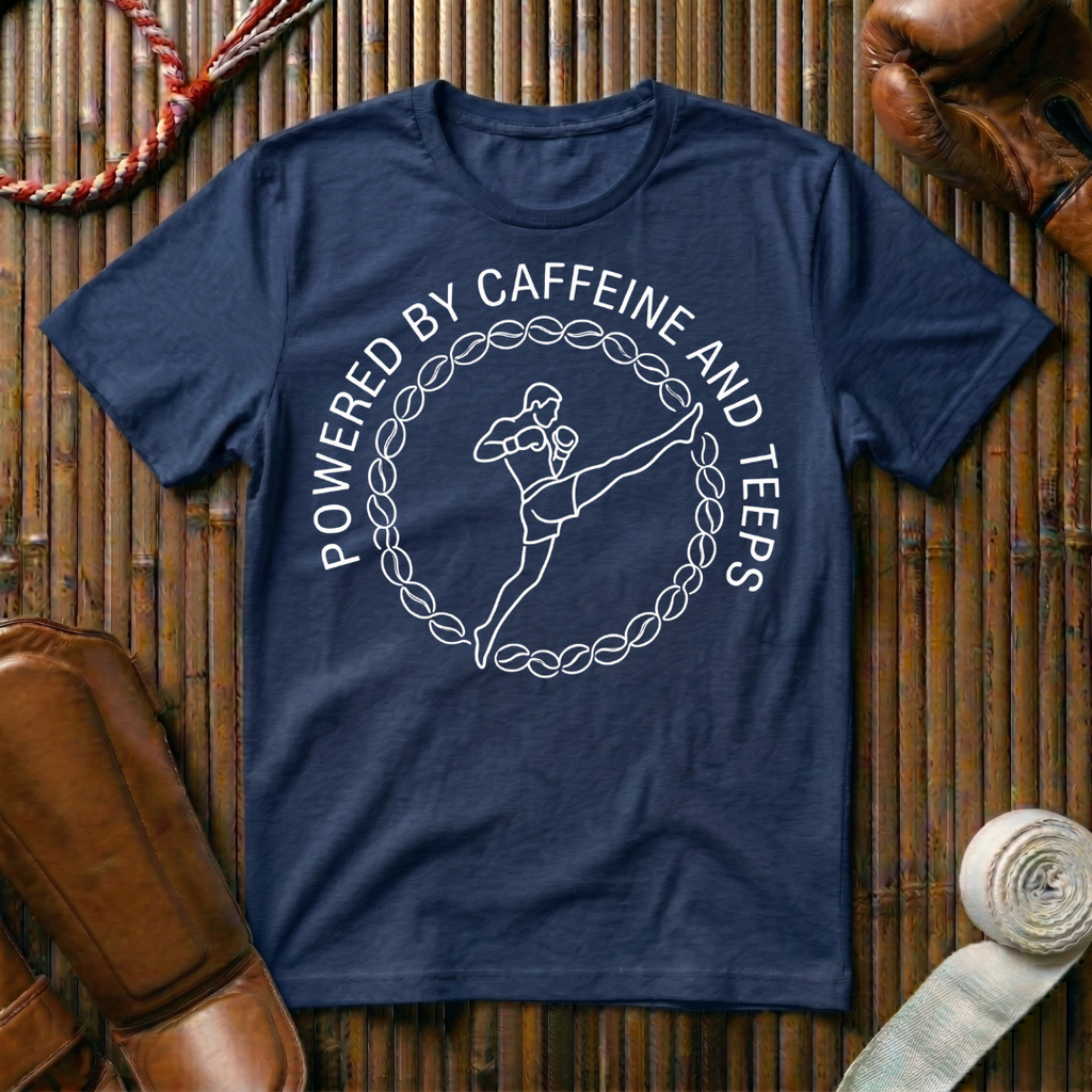 Powered By Caffeine And Teeps - T-Shirt