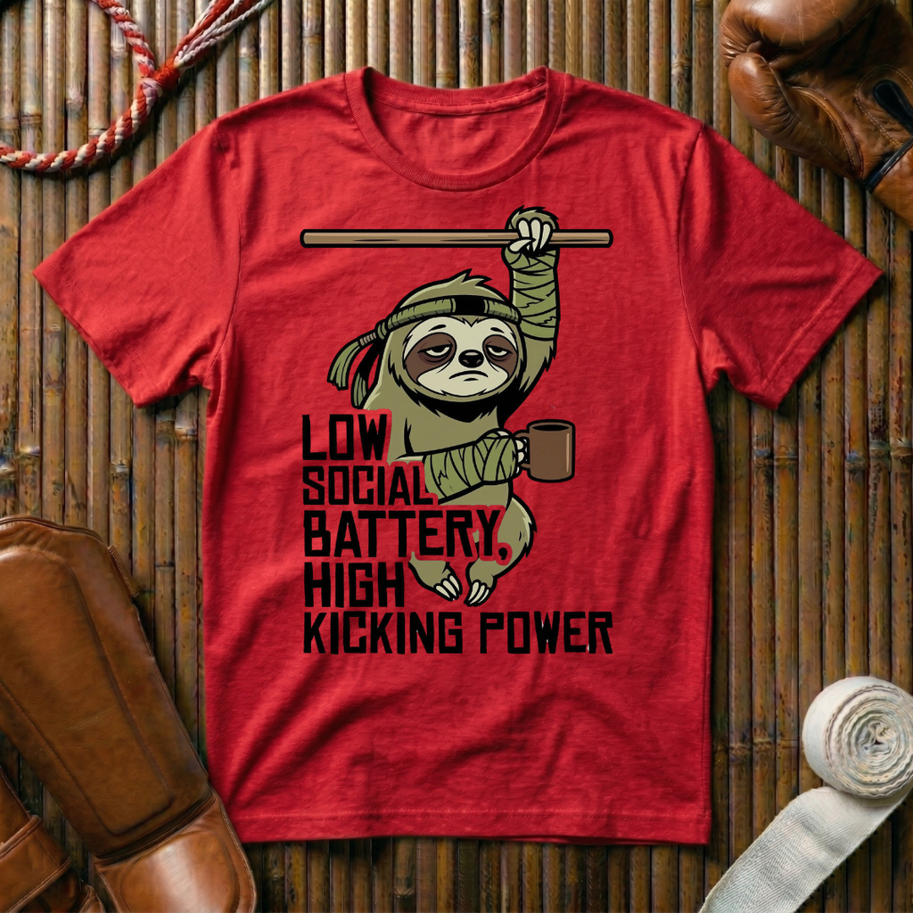 Low Social Battery - High Kicking Power - T-Shirt