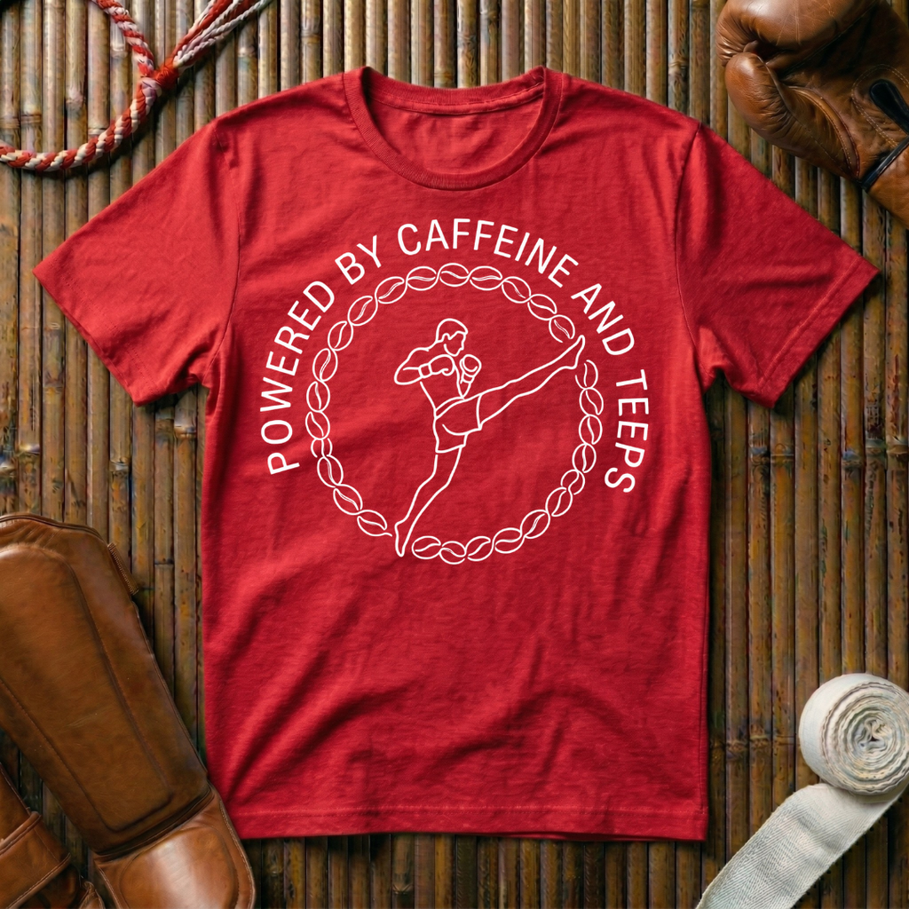 Powered By Caffeine And Teeps - T-Shirt