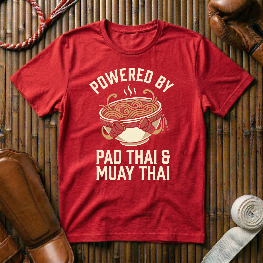 Powered By Pad Thai & Muay Thai - T‑Shirt
