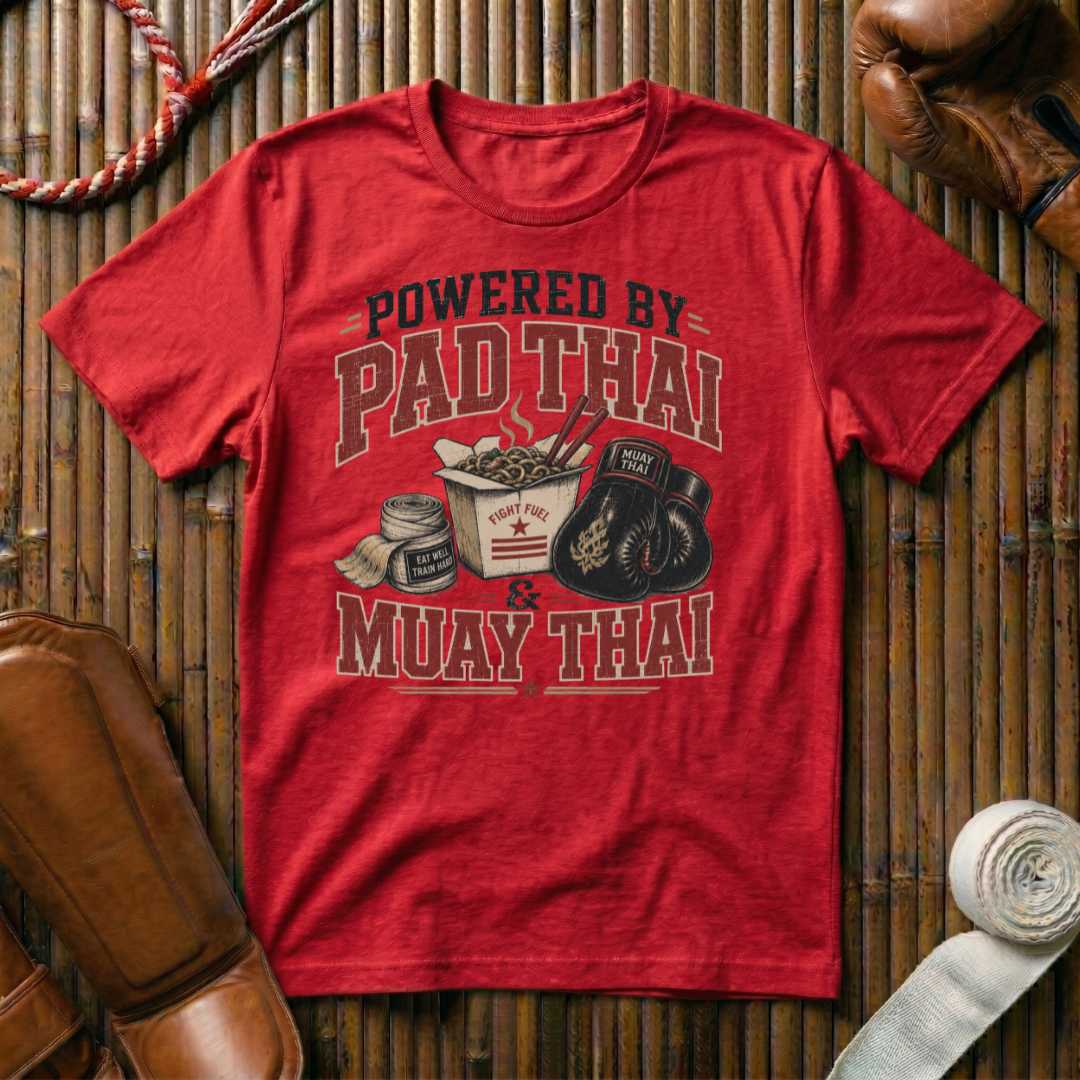 Powered By Pad Thai & Muay Thai - T‑Shirt