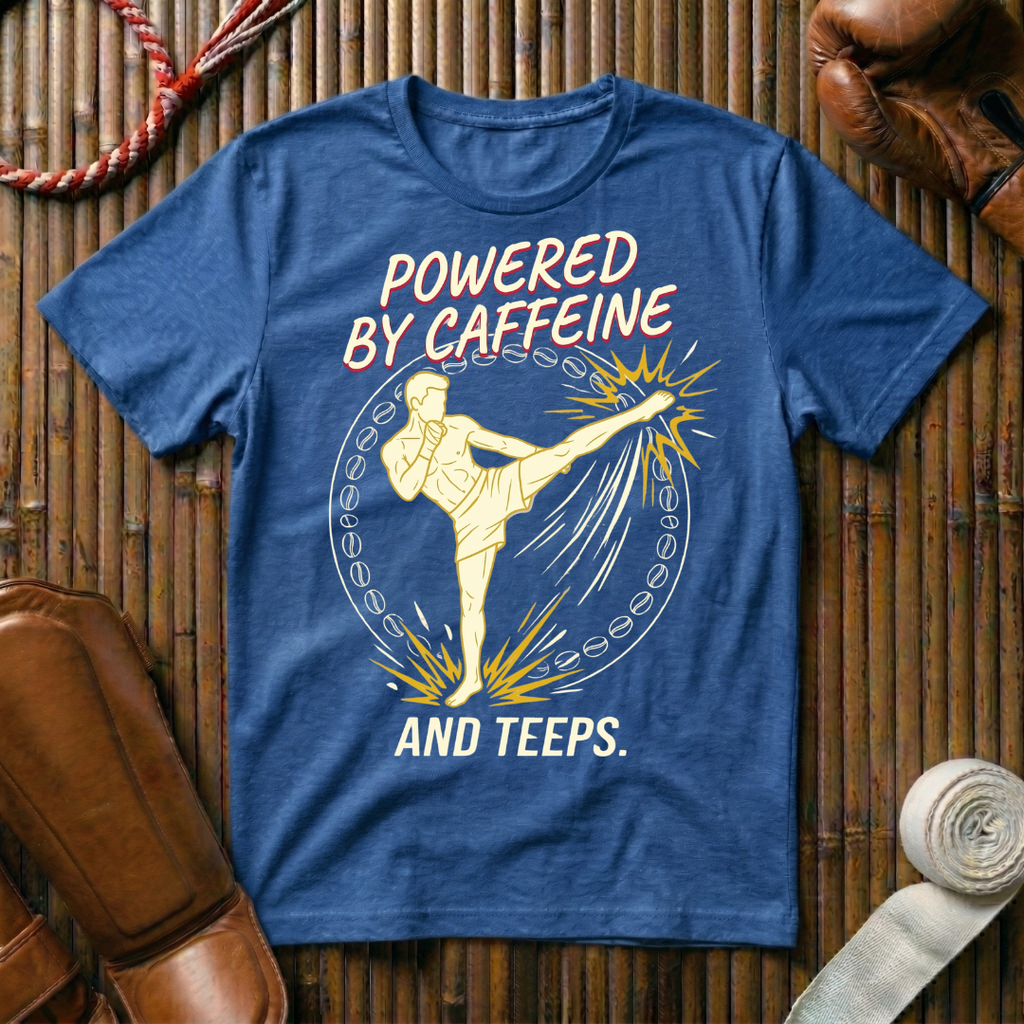 Powered By Caffeine And Teeps - T-Shirt