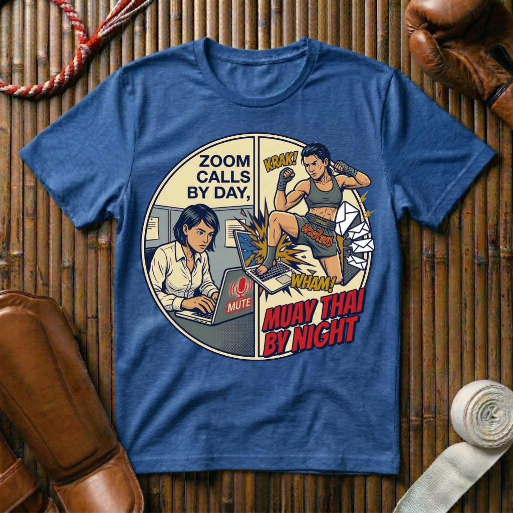 Zoom Call by day Muay Thai By Night - T-Shirt