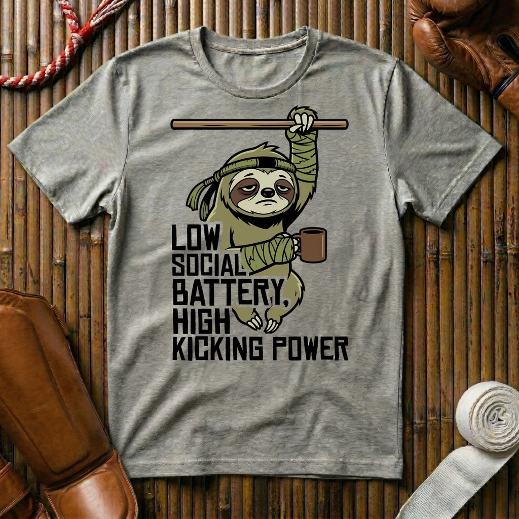 Low Social Battery - High Kicking Power - T-Shirt