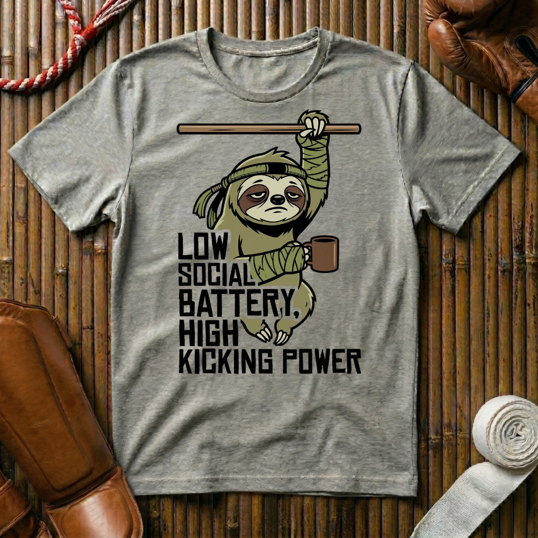 Low Social Battery - High Kicking Power - T-Shirt