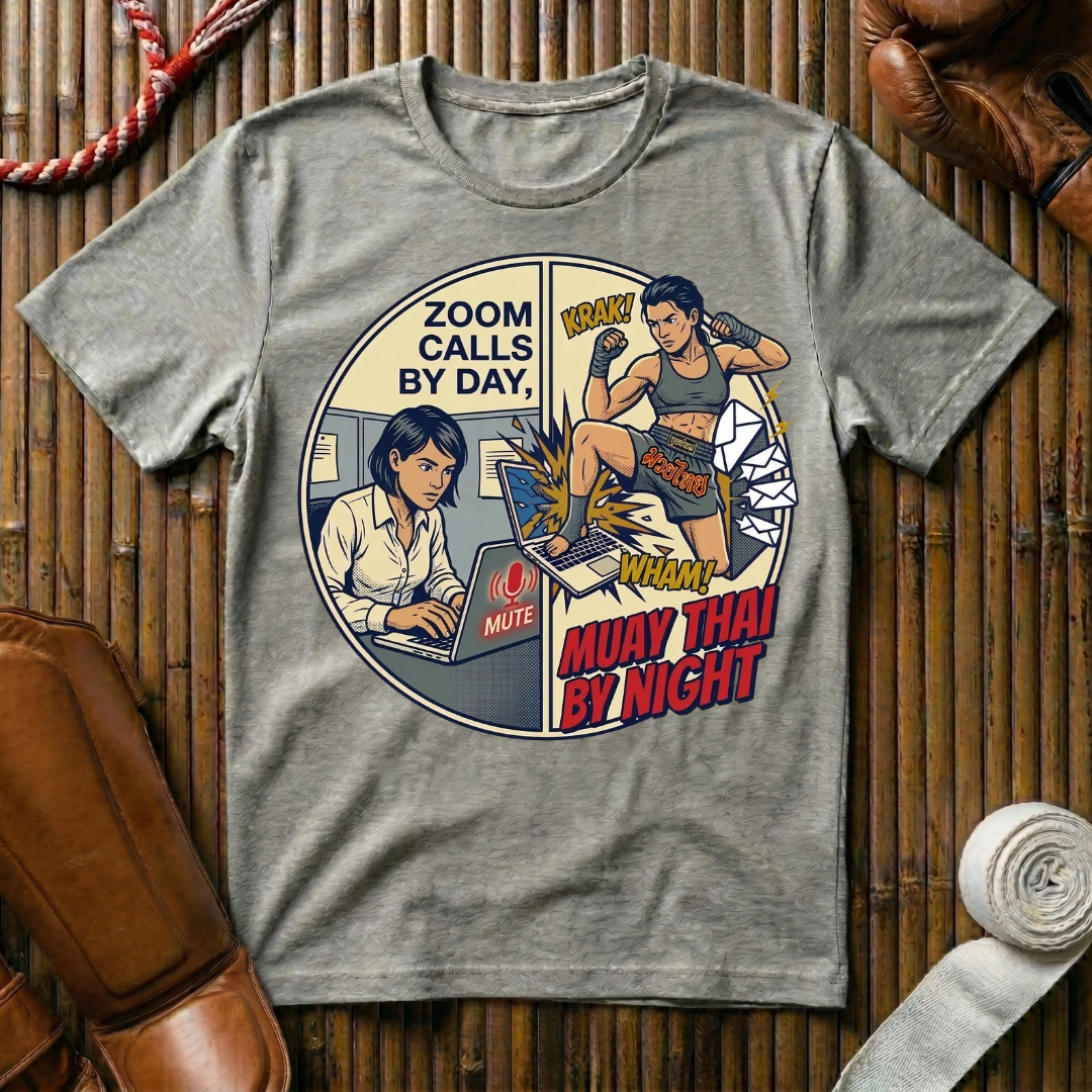 Zoom Call by day Muay Thai By Night - T-Shirt