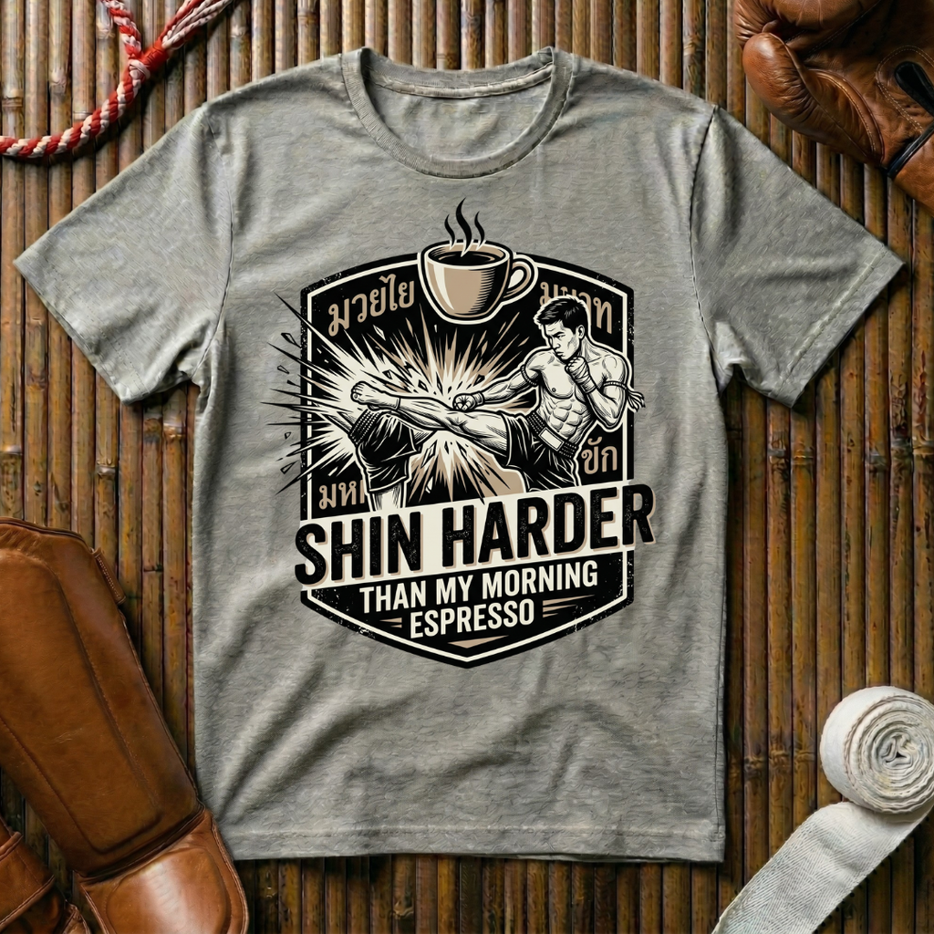 Shin Harder Than My Morning Espresso - T-Shirt