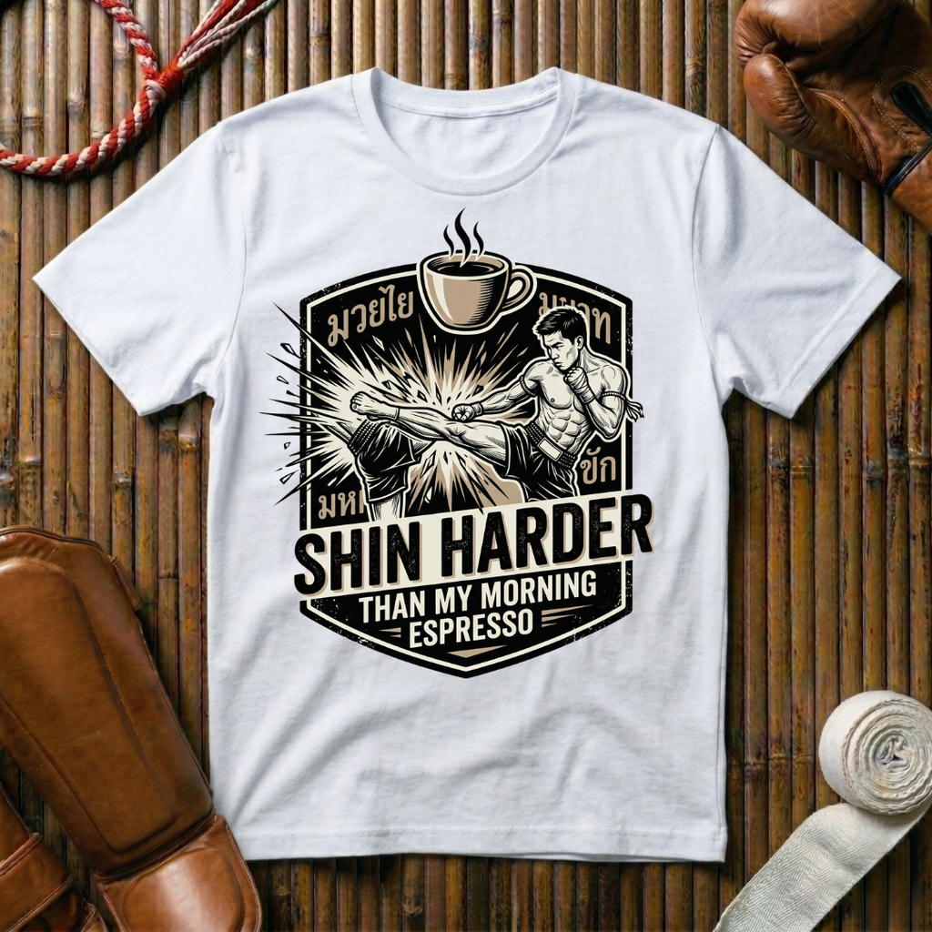 Shin Harder Than My Morning Espresso - T-Shirt