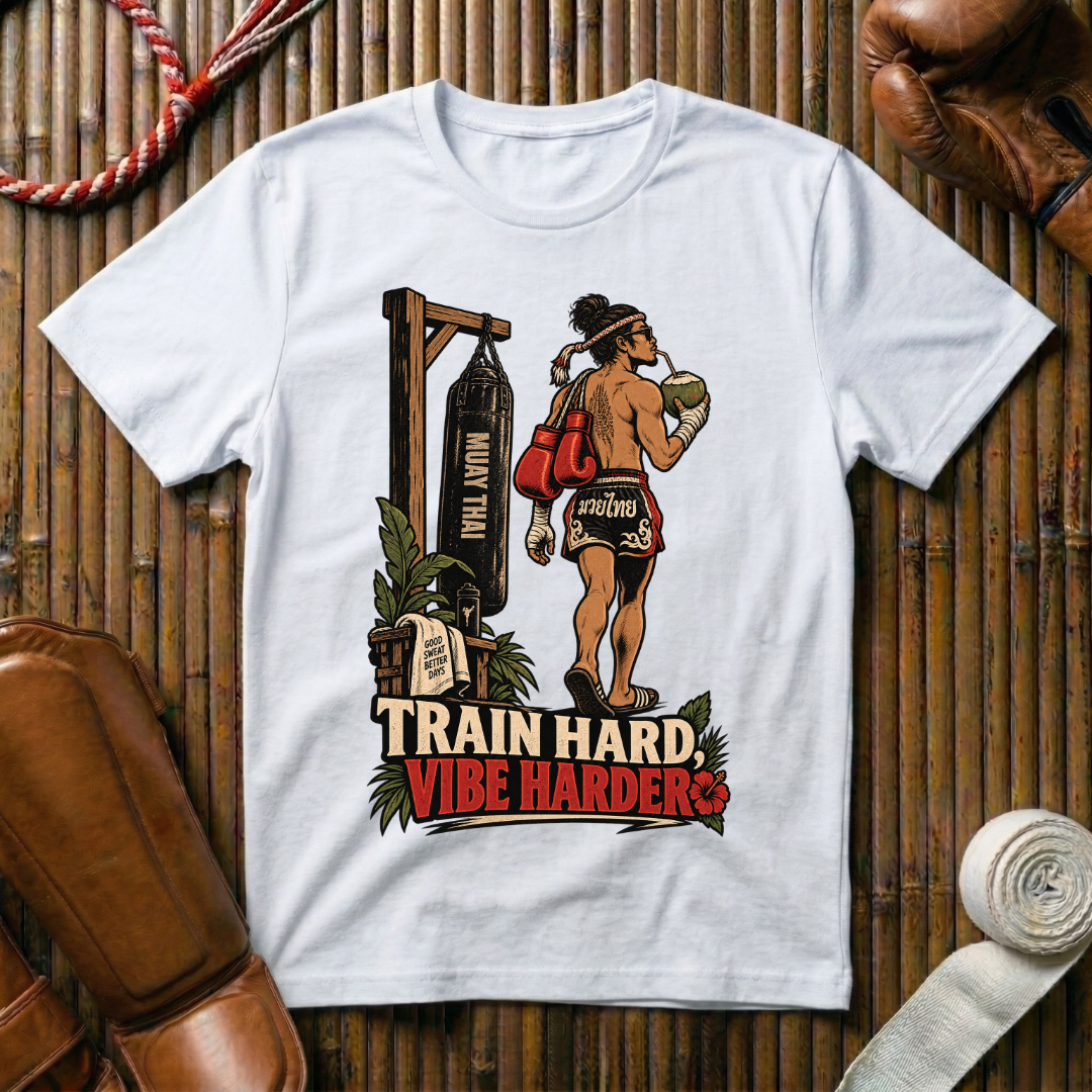 Train Hard Vibe Harder - T‑Shirt