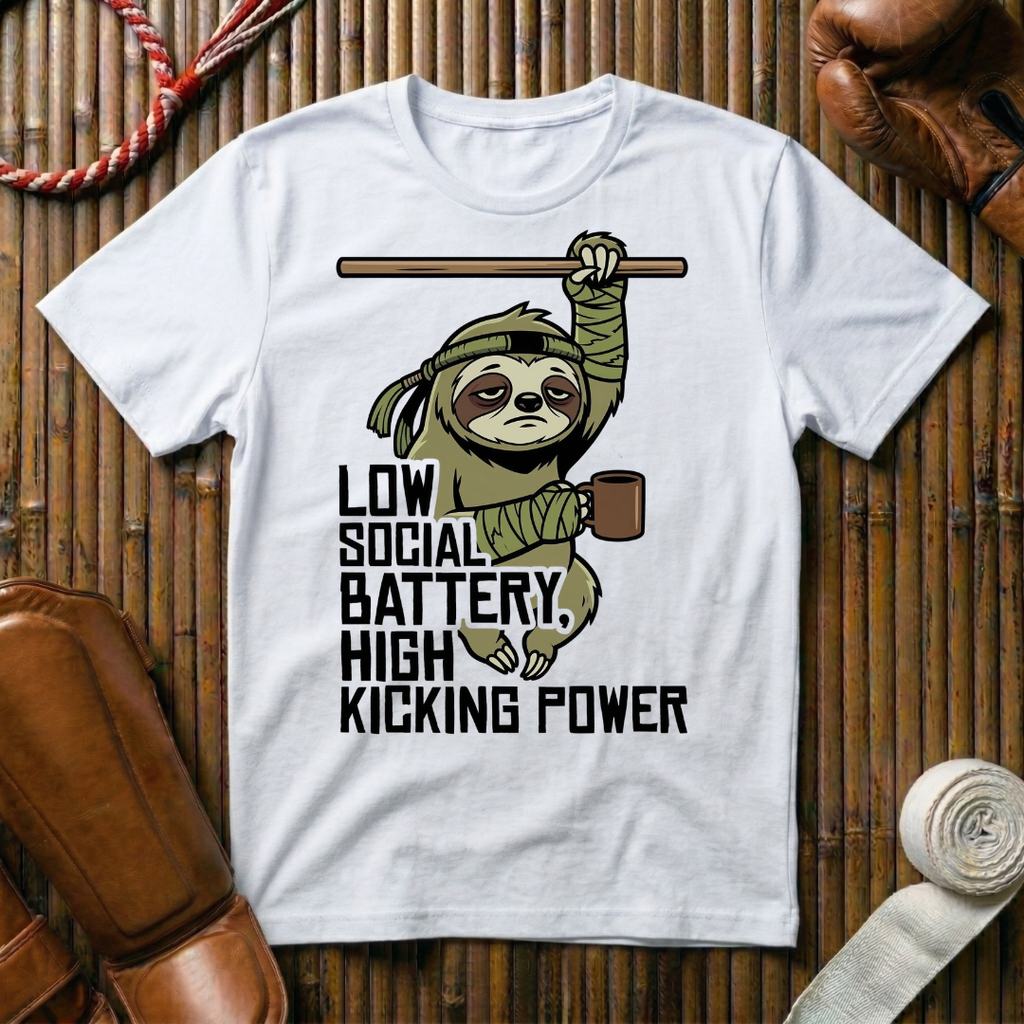 Low Social Battery - High Kicking Power - T-Shirt